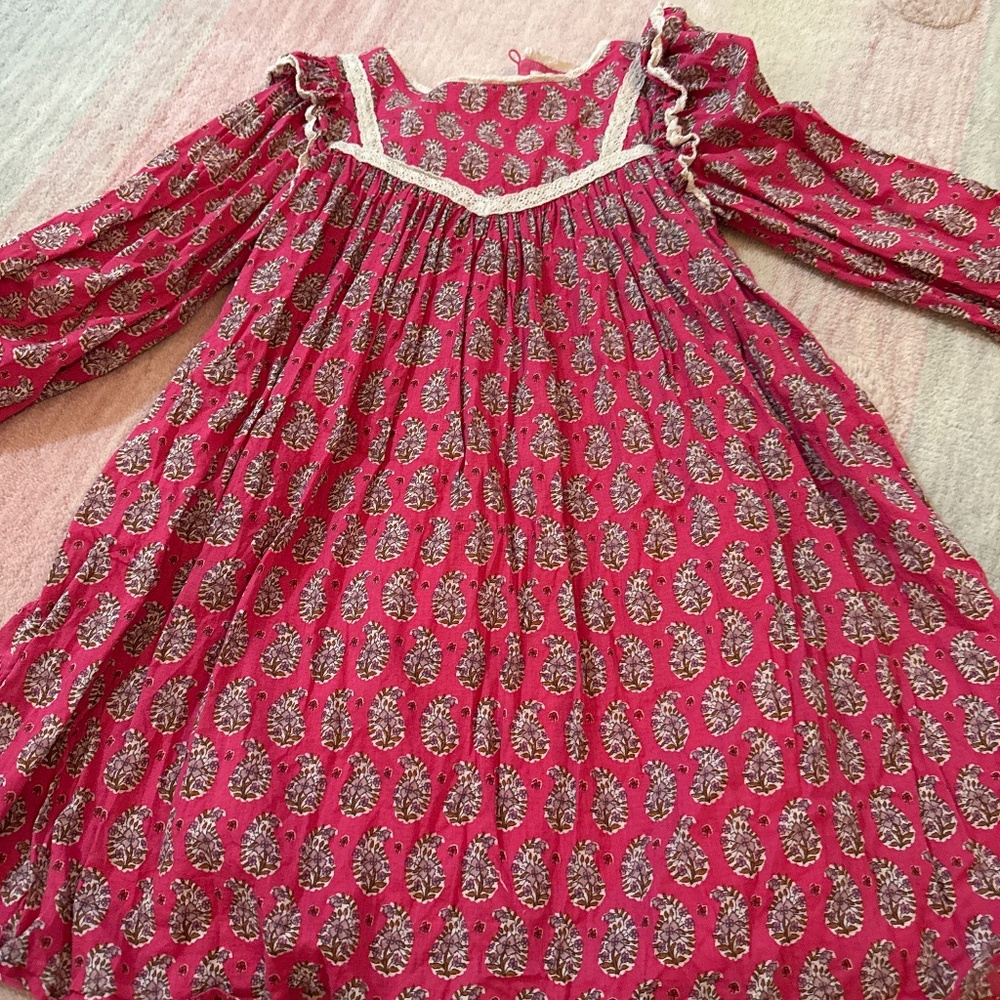 Mini Boden Pink Paisley Dress